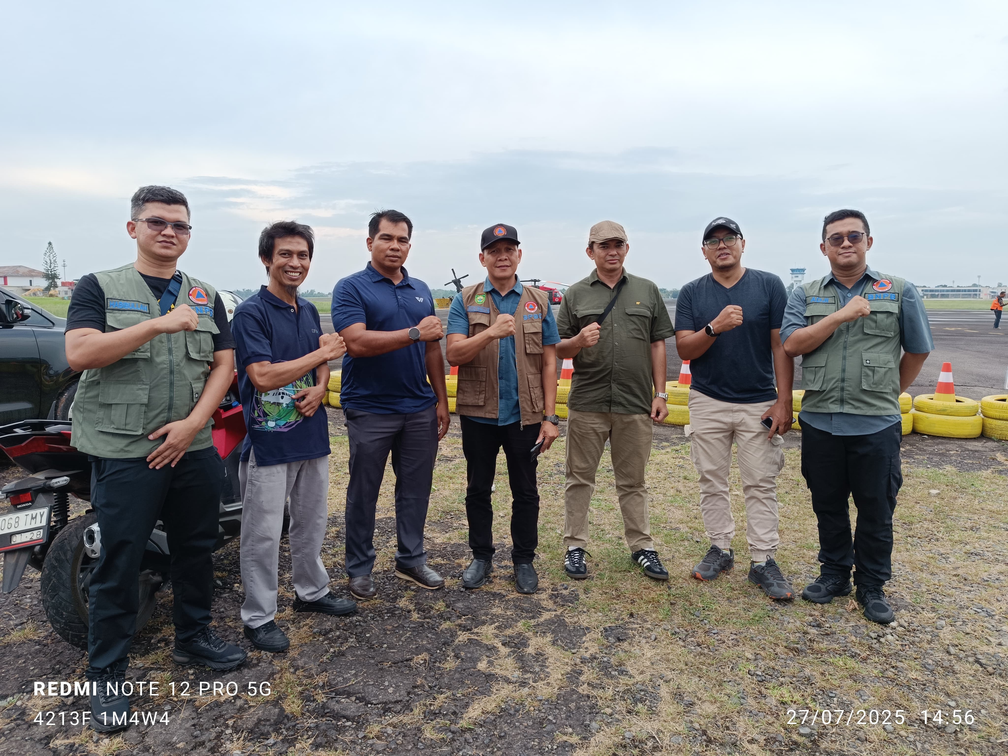 Sumsel Siaga Karhutla, BPBD dan BNPB Verifikasi Kesiapan Heli Water Bombing di Lanud SMH