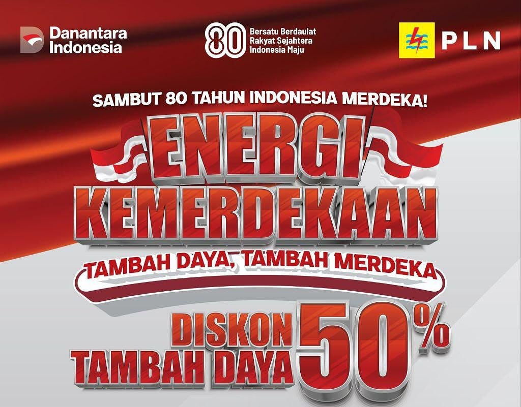 Promo Kemerdekaan, Tambah Daya Listrik PLN Diskon 50 Persen, Simak Syarat dan Cara Daftarnya di Sini