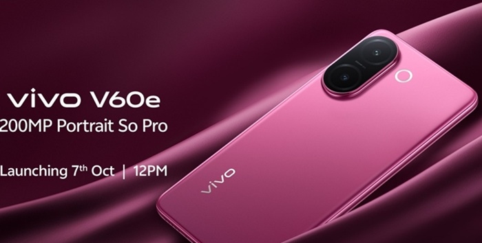 Vivo V60e Resmi Diumumkan, Meluncur 7 Oktober di India dengan Kamera 200MP