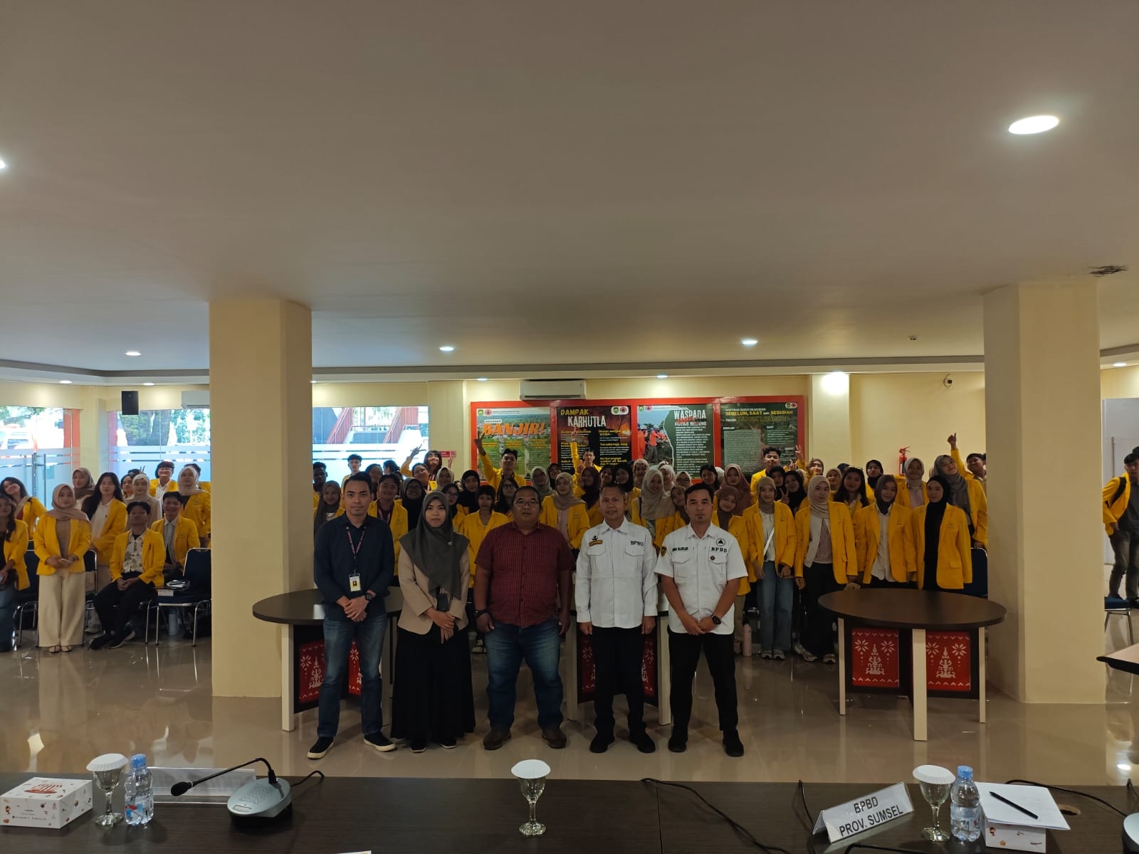 Mahasiswa Unsri Belajar Mitigasi Bencana Langsung di BPBD Sumsel