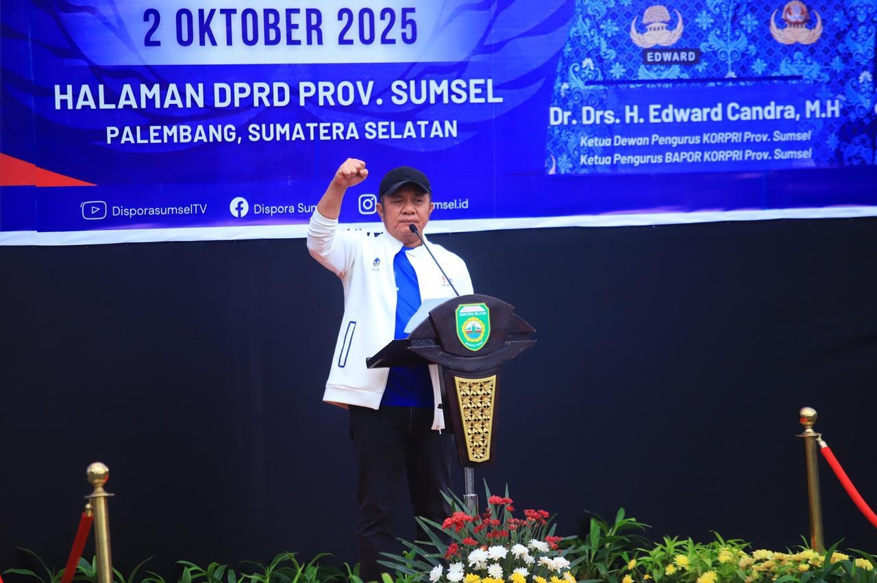 Herman Deru Lepas 269 Atlet Sumsel untuk PORNAS XVII KORPRI 2025, Targetkan Sukses di Semua Lini