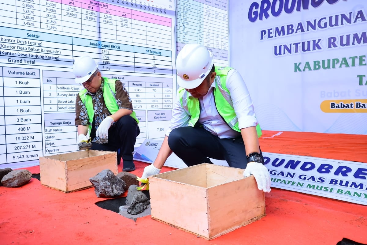 Ribuan Rumah Tangga di Babat Supat Kini Nikmati Gas Bumi, Herman Deru Resmikan Jargas Paket 2
