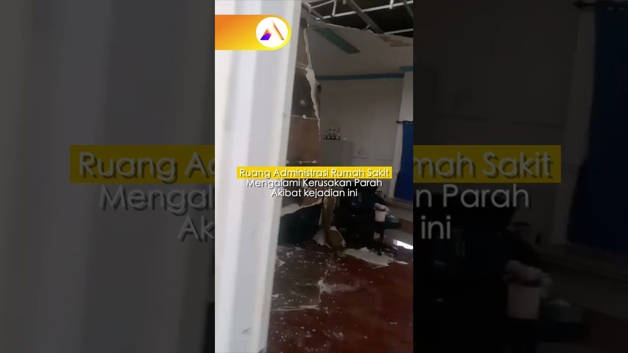 Diterjang Angin Kencang, RS Pratama Kab Pali Porak Poranda Tanpa Atap #bmkg #anginkencang #sumsel
